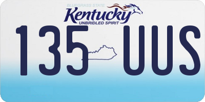 KY license plate 135UUS