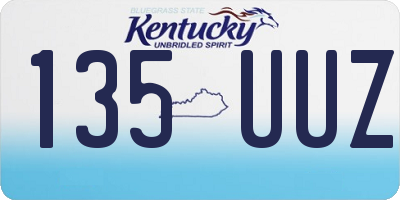 KY license plate 135UUZ