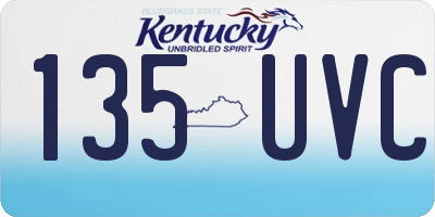 KY license plate 135UVC