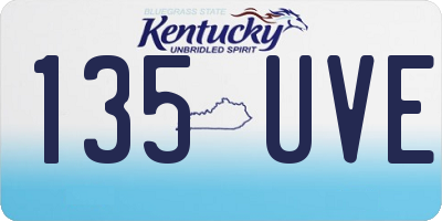 KY license plate 135UVE
