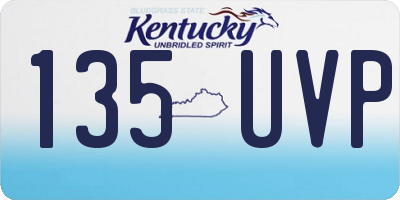 KY license plate 135UVP