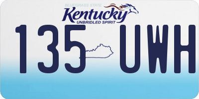 KY license plate 135UWH