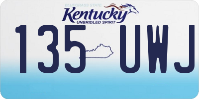 KY license plate 135UWJ