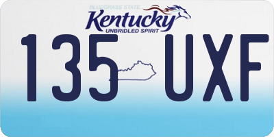 KY license plate 135UXF