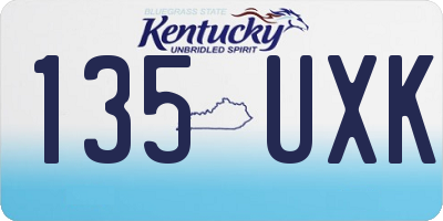 KY license plate 135UXK