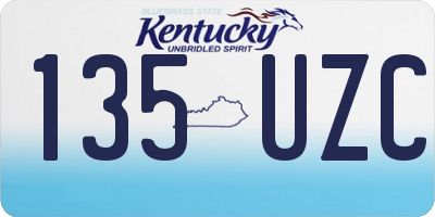 KY license plate 135UZC