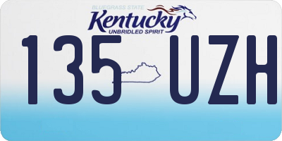 KY license plate 135UZH