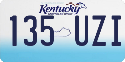 KY license plate 135UZI