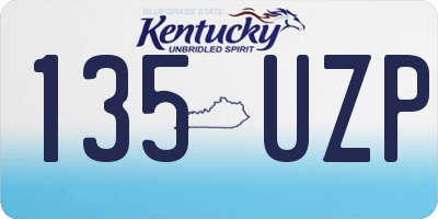 KY license plate 135UZP