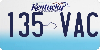 KY license plate 135VAC