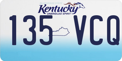 KY license plate 135VCQ