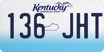KY license plate 136JHT
