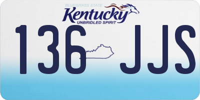 KY license plate 136JJS