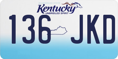KY license plate 136JKD