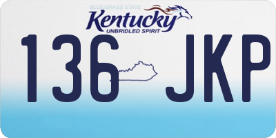 KY license plate 136JKP