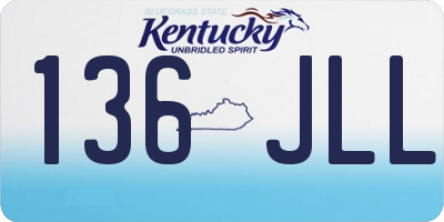 KY license plate 136JLL