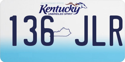 KY license plate 136JLR