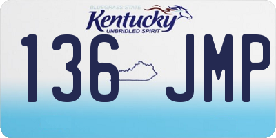 KY license plate 136JMP