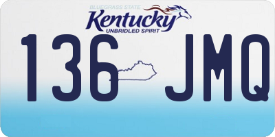 KY license plate 136JMQ