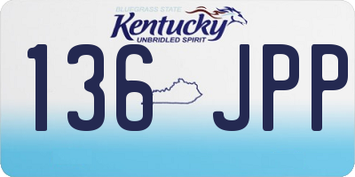KY license plate 136JPP