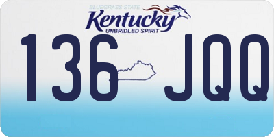 KY license plate 136JQQ