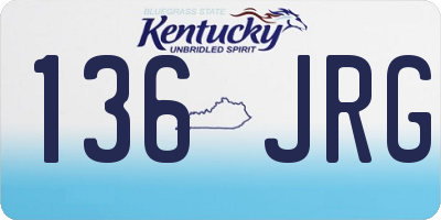 KY license plate 136JRG
