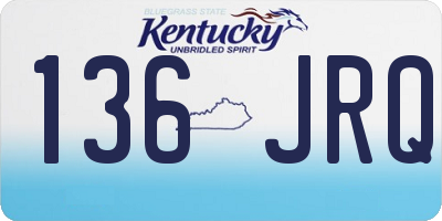 KY license plate 136JRQ