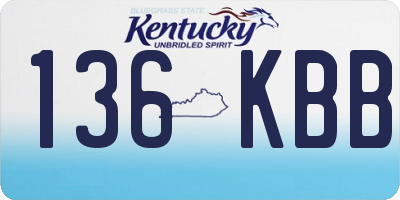 KY license plate 136KBB