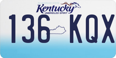 KY license plate 136KQX