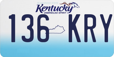 KY license plate 136KRY