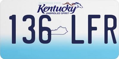 KY license plate 136LFR