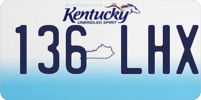 KY license plate 136LHX