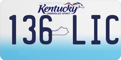 KY license plate 136LIC