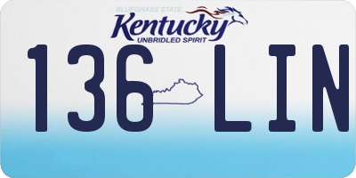 KY license plate 136LIN