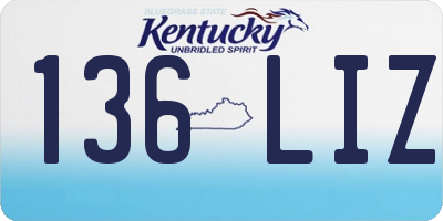 KY license plate 136LIZ
