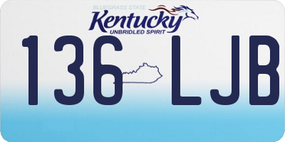 KY license plate 136LJB
