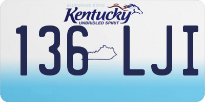 KY license plate 136LJI