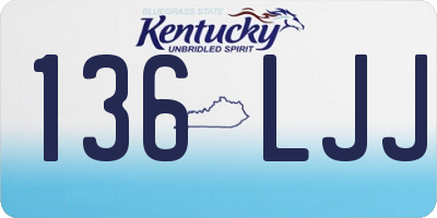 KY license plate 136LJJ