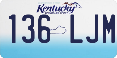 KY license plate 136LJM