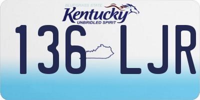 KY license plate 136LJR