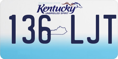 KY license plate 136LJT