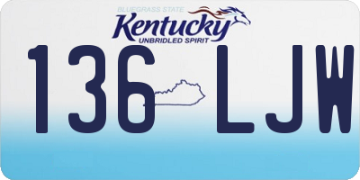 KY license plate 136LJW