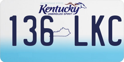 KY license plate 136LKC