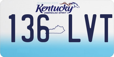 KY license plate 136LVT