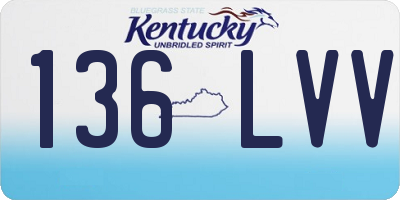 KY license plate 136LVV