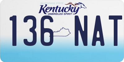 KY license plate 136NAT