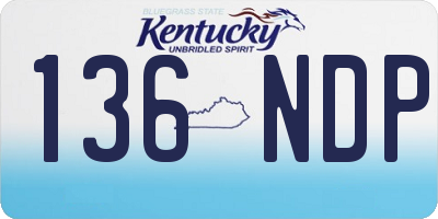 KY license plate 136NDP