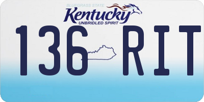 KY license plate 136RIT