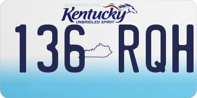 KY license plate 136RQH