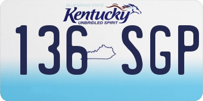 KY license plate 136SGP